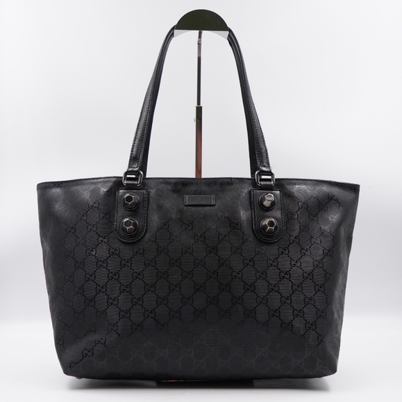 BT43 ❣️ Gucci Imprime Monogram Medium Studded Tote - Picture 1 of 12